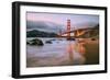 In Reflection at Marshall Beach, Golden Gate Bridge, San Francisco-Vincent James-Framed Photographic Print