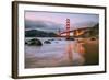 In Reflection at Marshall Beach, Golden Gate Bridge, San Francisco-Vincent James-Framed Photographic Print