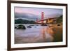 In Reflection at Marshall Beach, Golden Gate Bridge, San Francisco-Vincent James-Framed Photographic Print