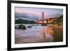 In Reflection at Marshall Beach, Golden Gate Bridge, San Francisco-Vincent James-Framed Photographic Print