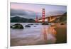 In Reflection at Marshall Beach, Golden Gate Bridge, San Francisco-Vincent James-Framed Photographic Print