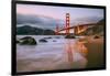 In Reflection at Marshall Beach, Golden Gate Bridge, San Francisco-Vincent James-Framed Photographic Print