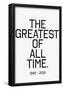 In Respects To The G.O.A.T. 1942 - 2016 (Black Text)-null-Framed Poster