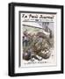 In Romania Hungry Wolves Invade a Village and Attack the Peasants-Andre Galland-Framed Art Print