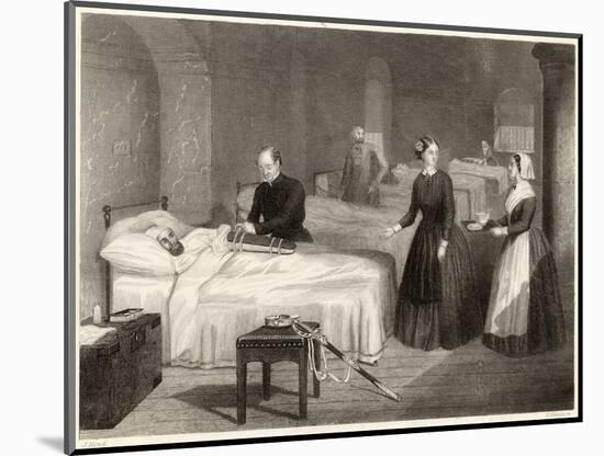 In Scutari Florence Nightingale Assists While a Doctor Puts a Splint on a Patient's Arm-Greatbach-Mounted Art Print