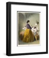 In Scutari Florence Nightingale Attends a Patient-null-Framed Art Print