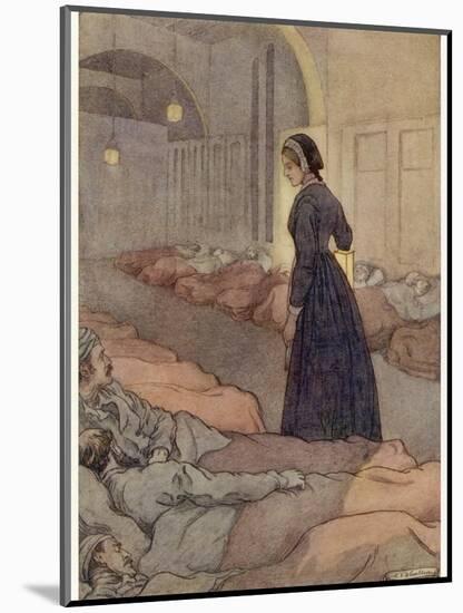 In Scutari Florence Nightingale Checks Patients During the Night-M.v. Wheelhouse-Mounted Photographic Print