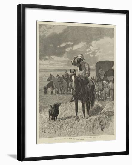 In Search of a New Home, a Scene in the Far West-John Charlton-Framed Giclee Print