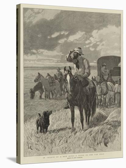 In Search of a New Home, a Scene in the Far West-John Charlton-Stretched Canvas