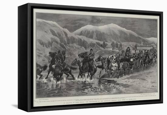 In Search of Miss Stone, the Departure of the American Mission from Seres to Djuma-Bali-John Charlton-Framed Stretched Canvas