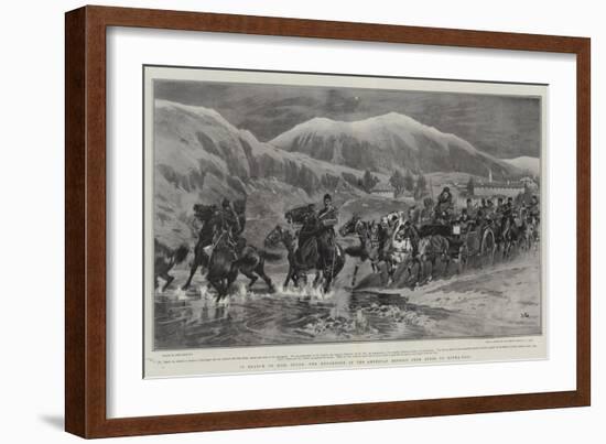 In Search of Miss Stone, the Departure of the American Mission from Seres to Djuma-Bali-John Charlton-Framed Giclee Print