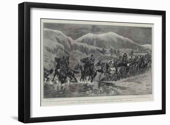 In Search of Miss Stone, the Departure of the American Mission from Seres to Djuma-Bali-John Charlton-Framed Giclee Print