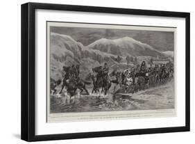 In Search of Miss Stone, the Departure of the American Mission from Seres to Djuma-Bali-John Charlton-Framed Giclee Print