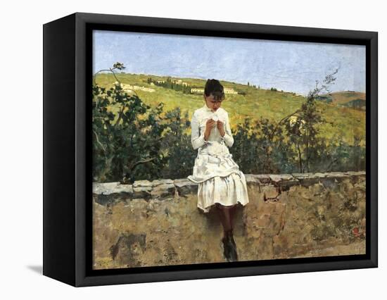 In Settignano Hills-Telemaco Signorini-Framed Stretched Canvas