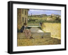 In Shadow of Villa-Silvestro Lega-Framed Giclee Print