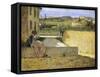 In Shadow of Villa-Silvestro Lega-Framed Stretched Canvas