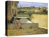 In Shadow of Villa-Silvestro Lega-Stretched Canvas