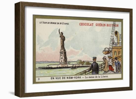 In Sight of New York - the Statue of Liberty-null-Framed Giclee Print