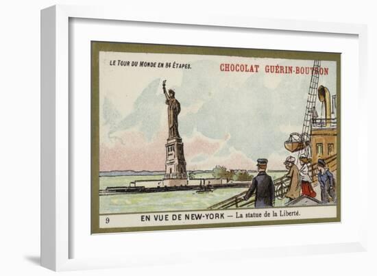 In Sight of New York - the Statue of Liberty-null-Framed Giclee Print