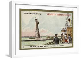 In Sight of New York - the Statue of Liberty-null-Framed Giclee Print