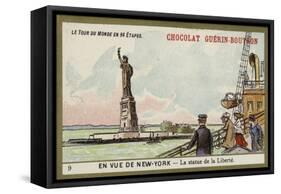 In Sight of New York - the Statue of Liberty-null-Framed Stretched Canvas