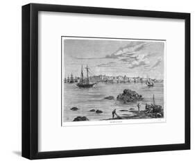In Southern Italy: the Harbour Seen from the Sea-null-Framed Art Print