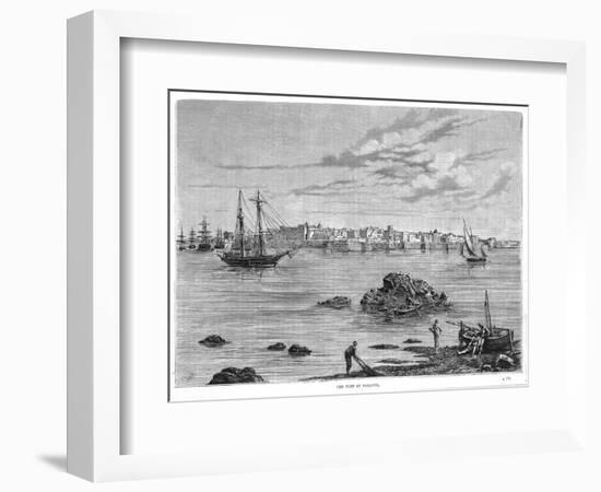 In Southern Italy: the Harbour Seen from the Sea-null-Framed Art Print