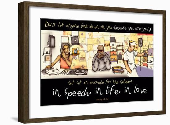 In Speech, In Life, In Love-null-Framed Art Print