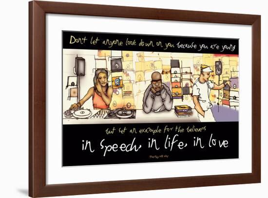 In Speech, In Life, In Love-null-Framed Art Print