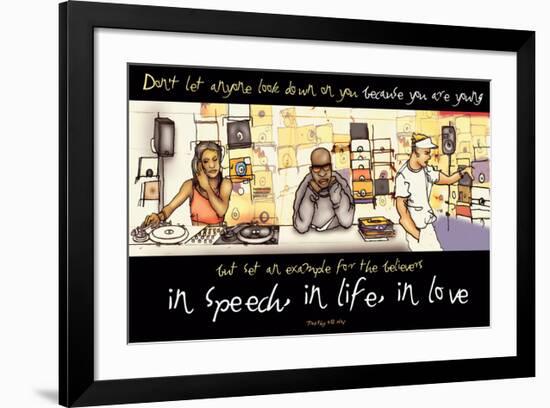 In Speech, In Life, In Love-null-Framed Art Print