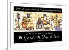 In Speech, In Life, In Love-null-Framed Art Print