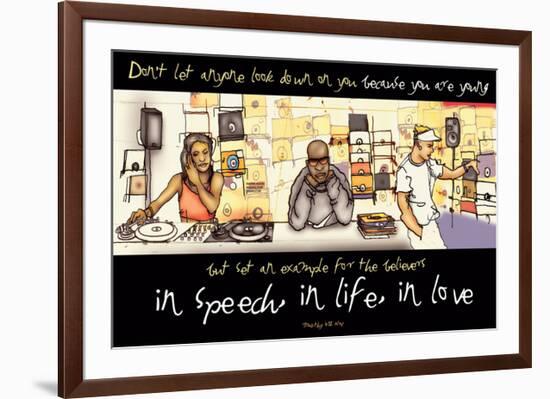 In Speech, In Life, In Love-null-Framed Art Print