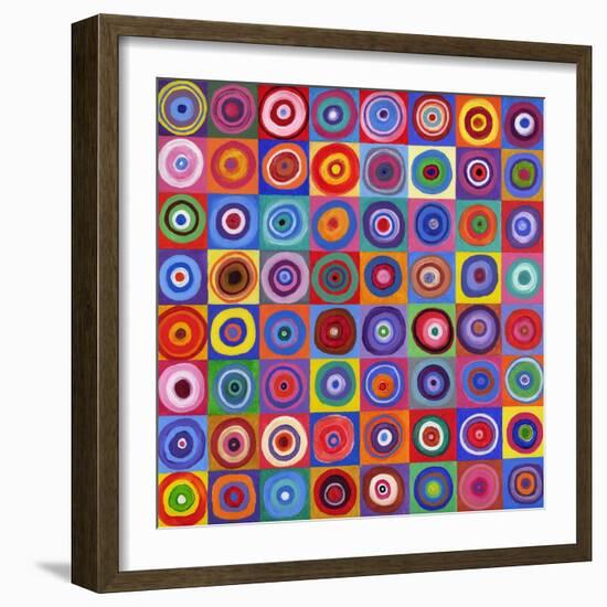 In Square Circle 64 after Kandinsky, 2012-David Newton-Framed Giclee Print