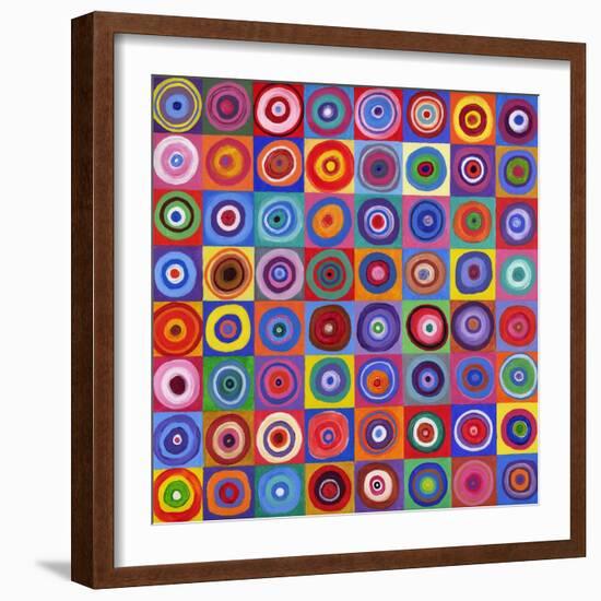 In Square Circle 64 after Kandinsky, 2012-David Newton-Framed Giclee Print