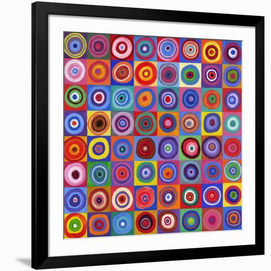 In Square Circle 64 after Kandinsky, 2012-David Newton-Framed Giclee Print