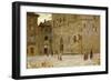 In Square in Volterra-Francesco Gioli-Framed Giclee Print