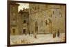 In Square in Volterra-Francesco Gioli-Framed Giclee Print