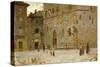 In Square in Volterra-Francesco Gioli-Stretched Canvas