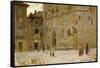 In Square in Volterra-Francesco Gioli-Framed Stretched Canvas