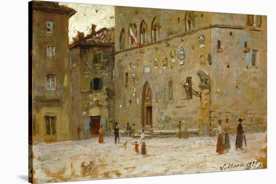 In Square in Volterra-Francesco Gioli-Stretched Canvas