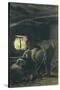 In Stable, 1883-1886-Giovanni Segantini-Stretched Canvas