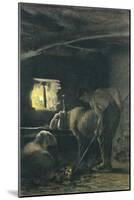 In Stable, 1883-1886-Giovanni Segantini-Mounted Giclee Print