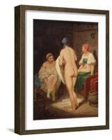 In Steam Bath, End 1820S-Alexei Gavrilovich Venetsianov-Framed Giclee Print