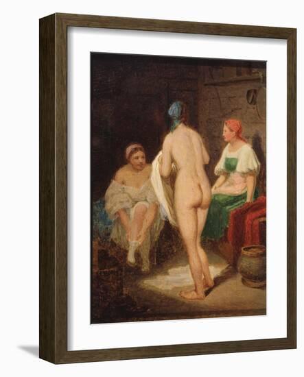 In Steam Bath, End 1820S-Alexei Gavrilovich Venetsianov-Framed Giclee Print