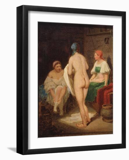 In Steam Bath, End 1820S-Alexei Gavrilovich Venetsianov-Framed Giclee Print