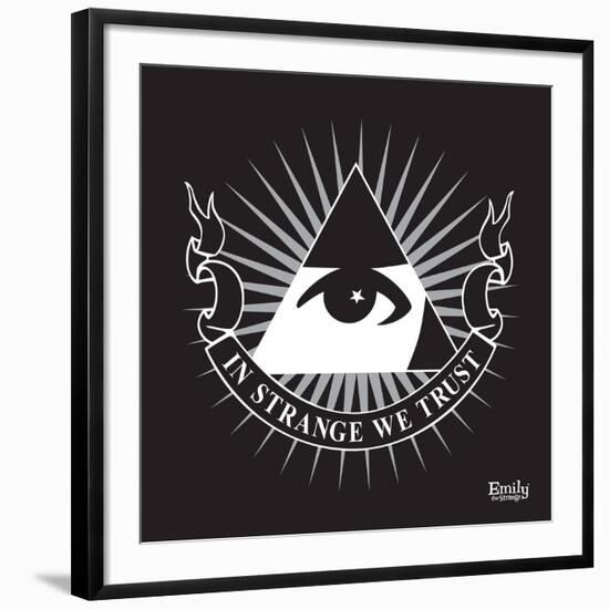 In Strange We Trust-Emily the Strange-Framed Premium Giclee Print