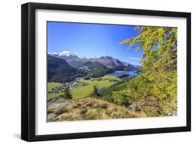 In Summer the Engadine Valley Becomes a Paradise for Mountain Lovers with Larch Forests-Roberto Moiola-Framed Photographic Print