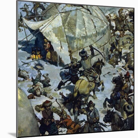In the 12th Century, the Lands of the Mongols Was the Scenec of Perpetual Feudal Battles-Alberto Salinas-Mounted Giclee Print