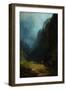 In the Alpine High Valley (Landscape with Mt. Wendelstei), C. 1871-Carl Spitzweg-Framed Giclee Print