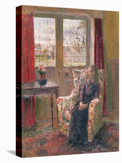 In the Armchair by the Window-Joyce Haddon-Stretched Canvas